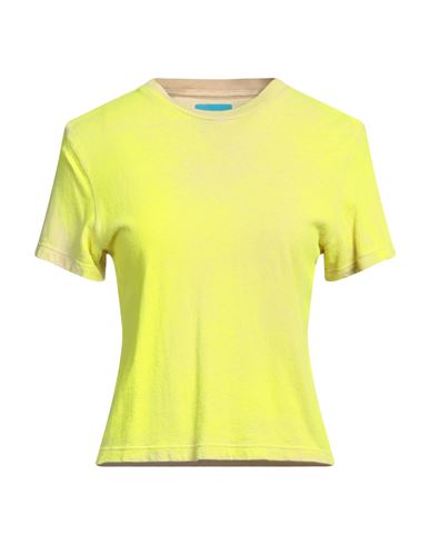 Shop Notsonormal Woman T-shirt Yellow Size M Cotton