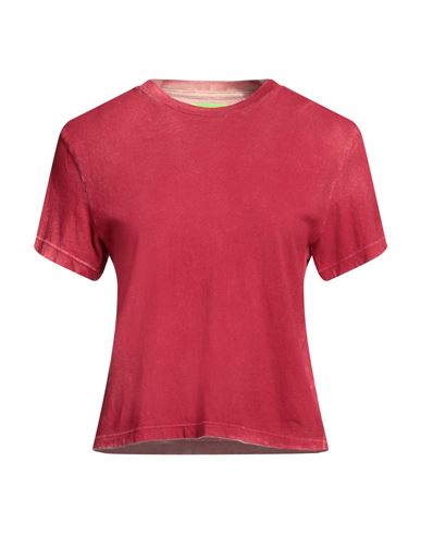 Shop Notsonormal Woman T-shirt Red Size M Cotton