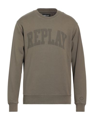 Replay Man Sweatshirt Khaki Size M Cotton In Green