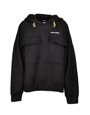 Shop Dsquared2 Hoodie Sweatshirt Woman Sweatshirt Black Size L Cotton