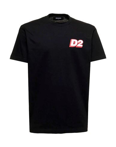 Shop Dsquared2 T-shirt Man T-shirt Black Size Xxl Cotton