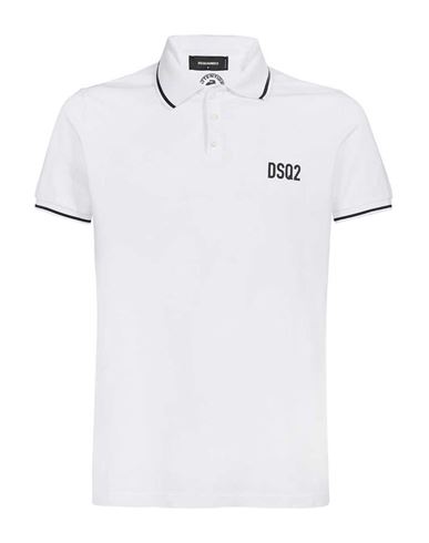 Shop Dsquared2 Polo Shirt Man Polo Shirt White Size Xxl Cotton