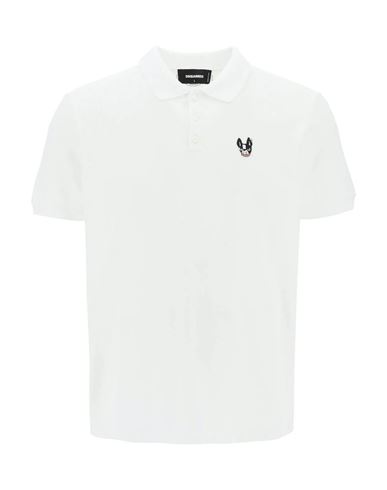 Shop Dsquared2 Polo Shirt Man Polo Shirt White Size L Cotton
