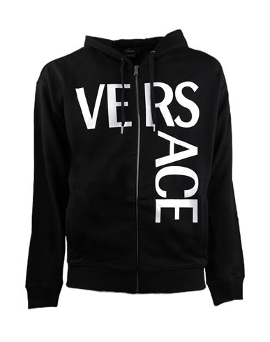 Shop Versace Sweatshirt Man Sweatshirt Black Size Xxl Cotton