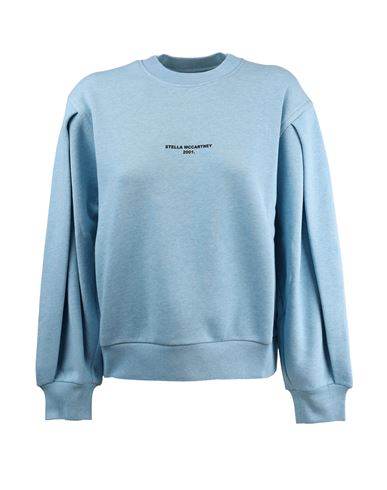 Shop Stella Mccartney Sweatshirt Woman Sweatshirt Sky Blue Size 6-8 Cotton