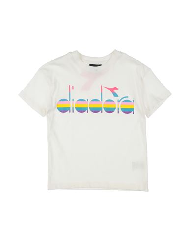 Diadora Toddler Girl T-shirt Off White Size 6 Cotton In Off White