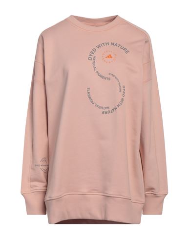 Adidas By Stella Mccartney Woman Sweatshirt Blush Size L Organic Cotton In Pink