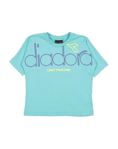 Diadora Toddler Girl T-shirt Turquoise Size 6 Cotton In Blue