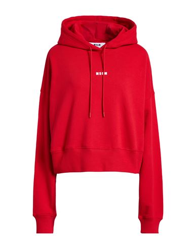 Msgm Woman Sweatshirt Red Size M Cotton In Red