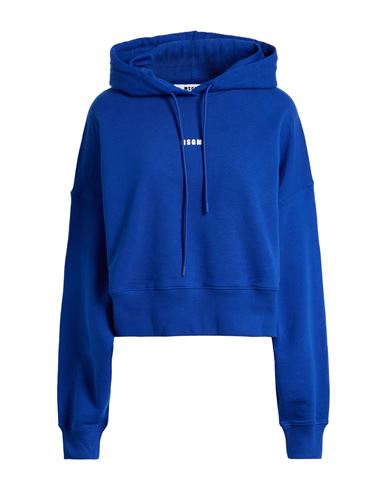 Msgm Woman Sweatshirt Bright Blue Size L Cotton
