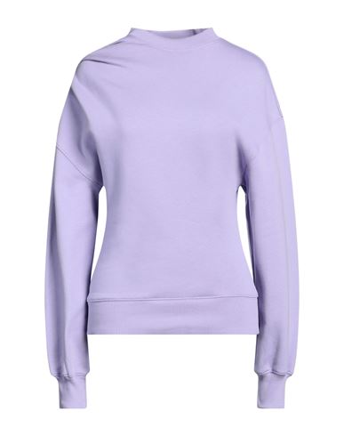 Shop Msgm Woman Sweatshirt Lilac Size S Cotton In Purple