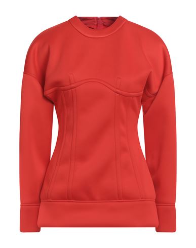 Msgm Woman Sweatshirt Red Size 4 Polyester, Polyurethane In Red
