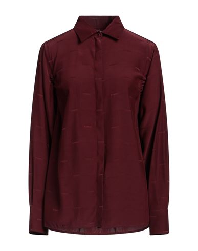 Shop Iceberg Woman Shirt Burgundy Size 6 Acetate, Viscose In Red