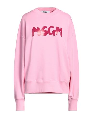 Shop Msgm Woman Sweatshirt Pink Size S Cotton