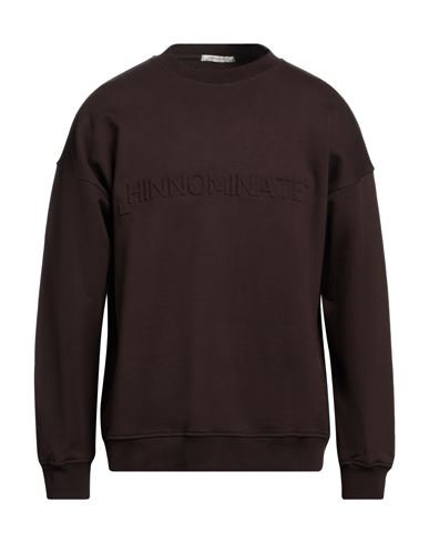 Hinnominate Man Sweatshirt Dark Brown Size Xl Cotton, Elastane