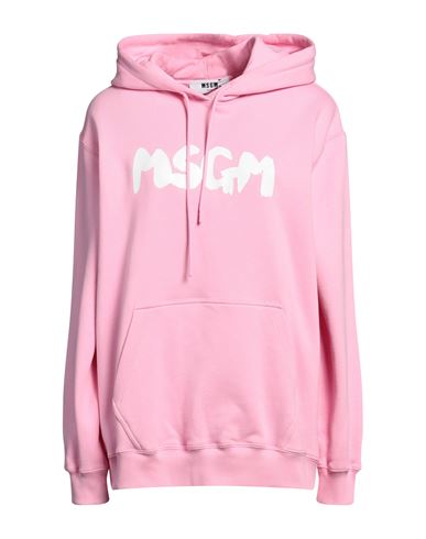 Shop Msgm Woman Sweatshirt Fuchsia Size L Cotton In Pink