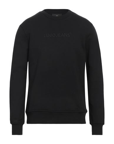 Shop Liu •jo Man Man Sweatshirt Black Size Xl Cotton, Elastane