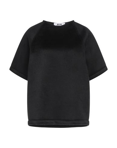 Shop Msgm Woman Sweatshirt Black Size S Acrylic, Viscose, Polyester