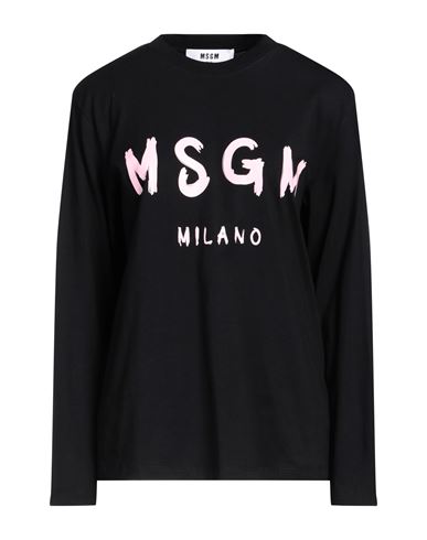 Shop Msgm Woman T-shirt Black Size S Cotton