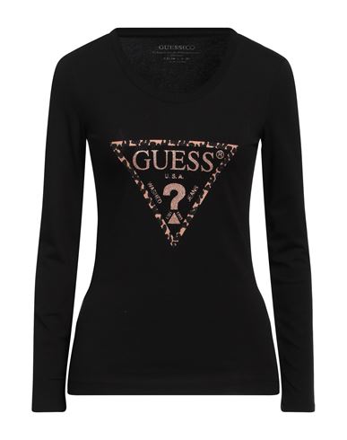 Shop Guess Woman T-shirt Black Size S Organic Cotton, Cotton, Elastane