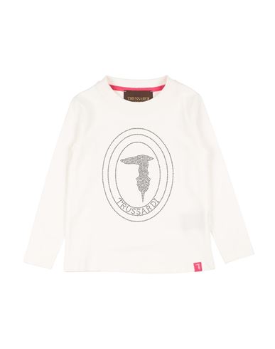 Shop Trussardi Junior Toddler Girl T-shirt Ivory Size 4 Cotton, Lycra In White