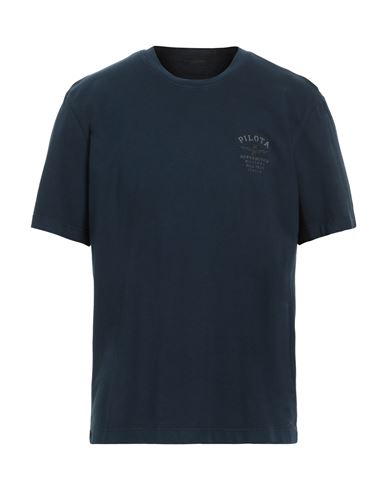 Shop Aeronautica Militare Man T-shirt Midnight Blue Size L Cotton
