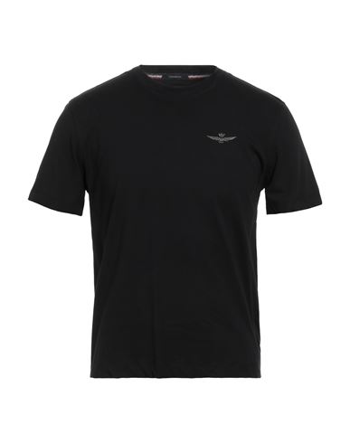 Shop Aeronautica Militare Man T-shirt Black Size Xxl Cotton