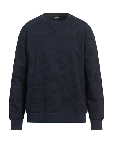 Dondup Man Sweatshirt Midnight Blue Size L Cotton, Elastane In Blue