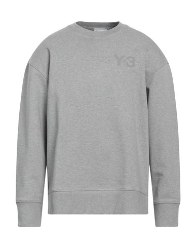 Y-3 Man Sweatshirt Light Grey Size L Cotton, Elastane
