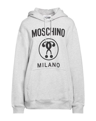 Shop Moschino Woman Sweatshirt Grey Size 8 Cotton