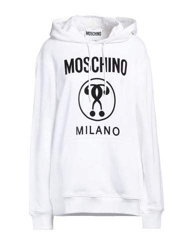 Moschino Woman Sweatshirt White Size 14 Cotton