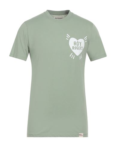 Shop Roy Rogers Roÿ Roger's Man T-shirt Sage Green Size Xxl Cotton