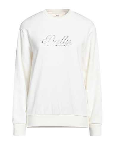 Shop Bally Woman Sweatshirt Off White Size 12 Cotton, Elastane