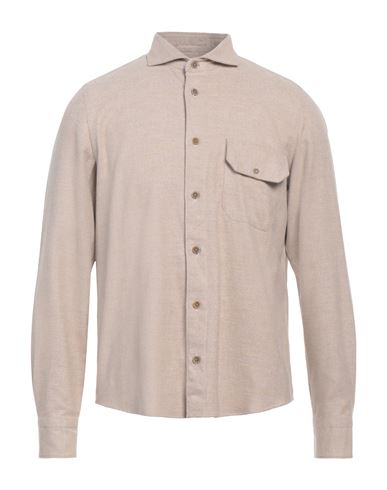 Shop Finamore 1925 Man Shirt Beige Size 17 ½ Cotton