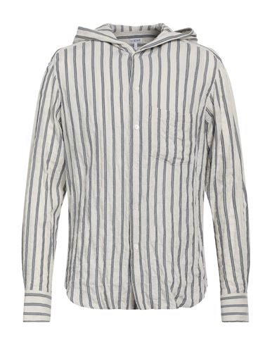 Loewe Man Shirt Light Grey Size M Cotton, Lyocell, Elastane In Gray