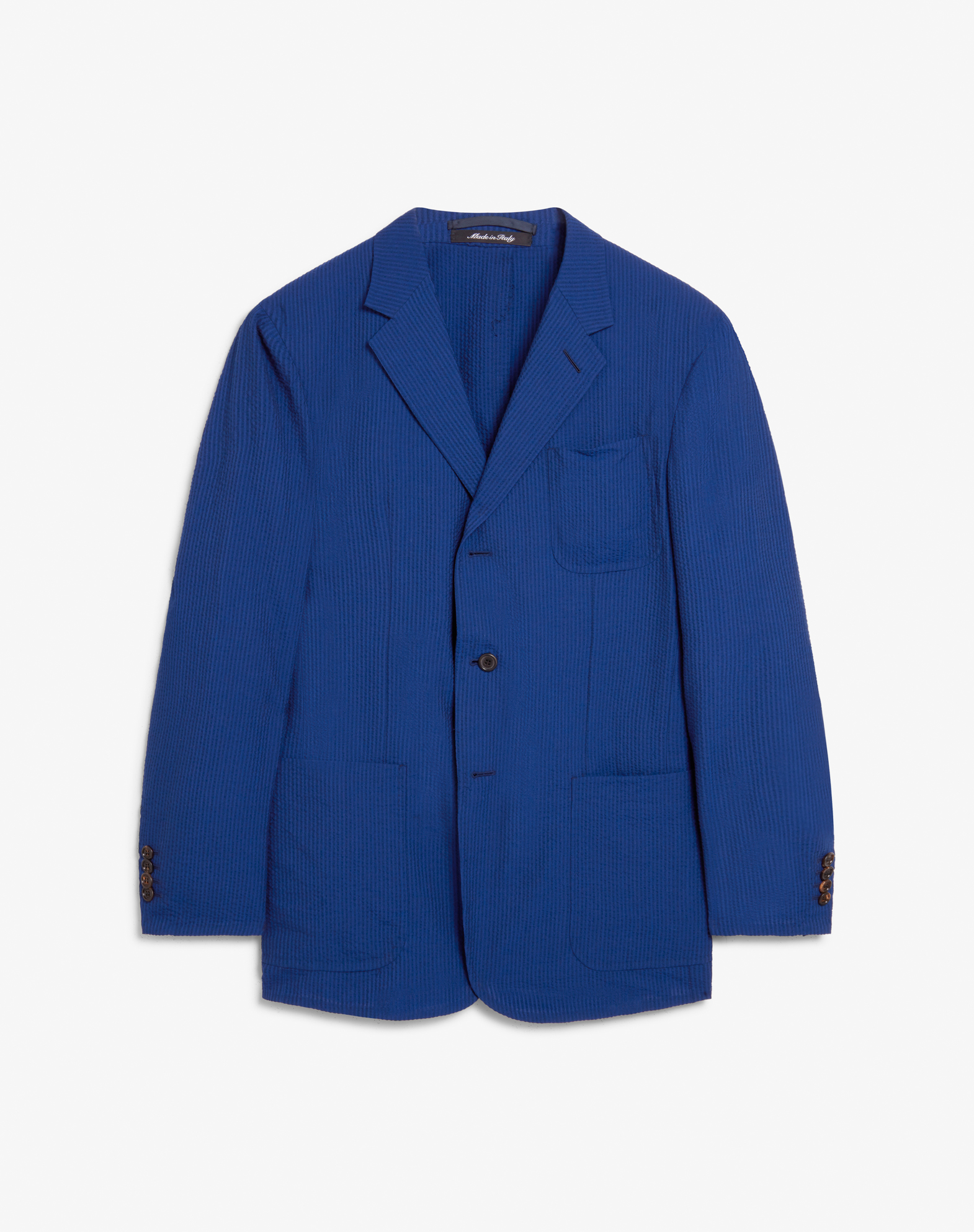 Dunhill Cavendish Wool Silk Seersucker Jacket In Blue