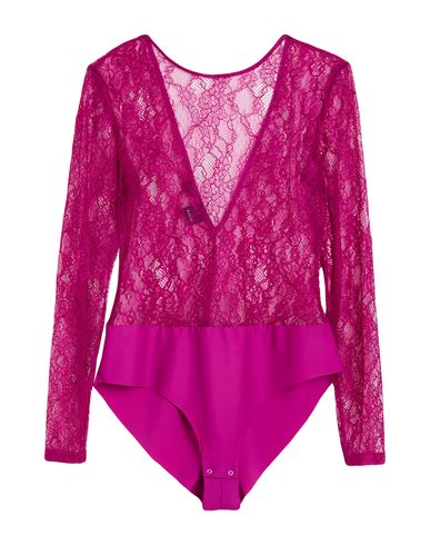 Pinko Woman Bodysuit Purple Size Xl Polyamide, Elastane In Purple