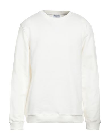 Shop Dondup Man Sweatshirt White Size Xxl Cotton, Elastane