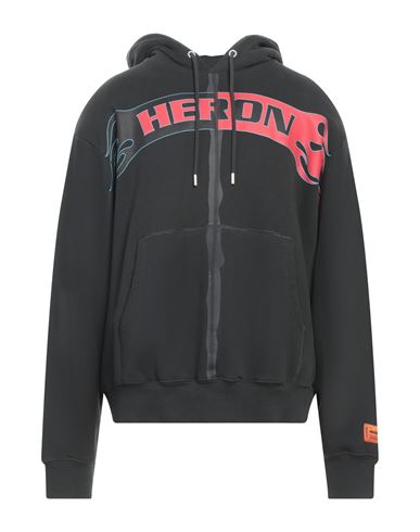 Shop Heron Preston Man Sweatshirt Dark Green Size L Cotton, Elastane, Polyurethane, Polyester