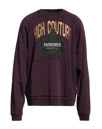 Pas De Mer Man Sweatshirt Mauve Size Xl Cotton In Purple