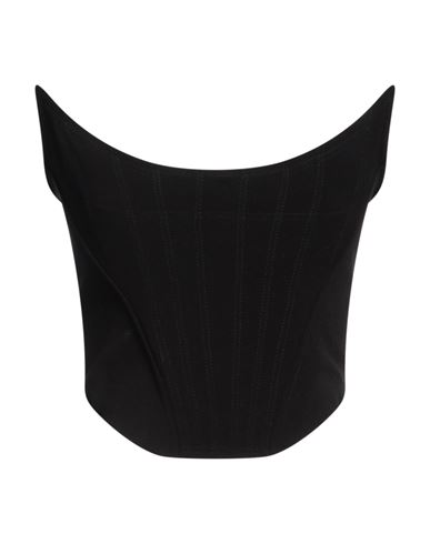 Shop Amen Woman Top Black Size 8 Polyester, Viscose, Elastane