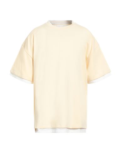 Shop Jil Sander Man T-shirt Cream Size 42 Cotton In White