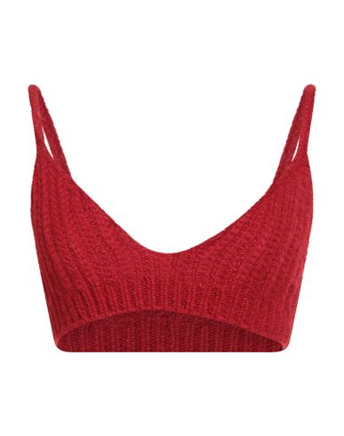 Alanui Woman Top Red Size M Alpaca Wool, Polyamide, Wool In Brown