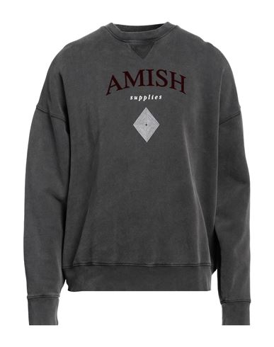 Amish Man Sweatshirt Steel Grey Size L Cotton In Gray