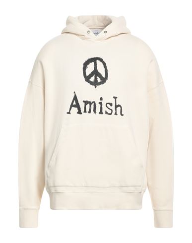 Amish Man Sweatshirt Cream Size M Cotton In White