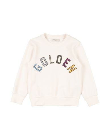 Shop Golden Goose Toddler Boy Sweatshirt Off White Size 6 Cotton, Polyester, Nylon, Elastane