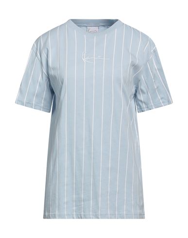 Shop Karl Kani Woman T-shirt Sky Blue Size S Cotton