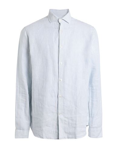 Jack & Jones Man Shirt Sky Blue Size L Linen