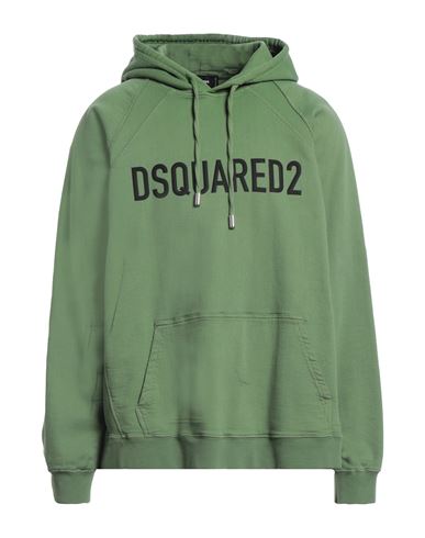 Dsquared2 Man Sweatshirt Green Size L Cotton, Lyocell, Elastane