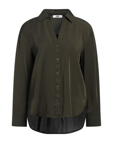 Shop Jacqueline De Yong Woman Shirt Military Green Size S Polyester, Elastane